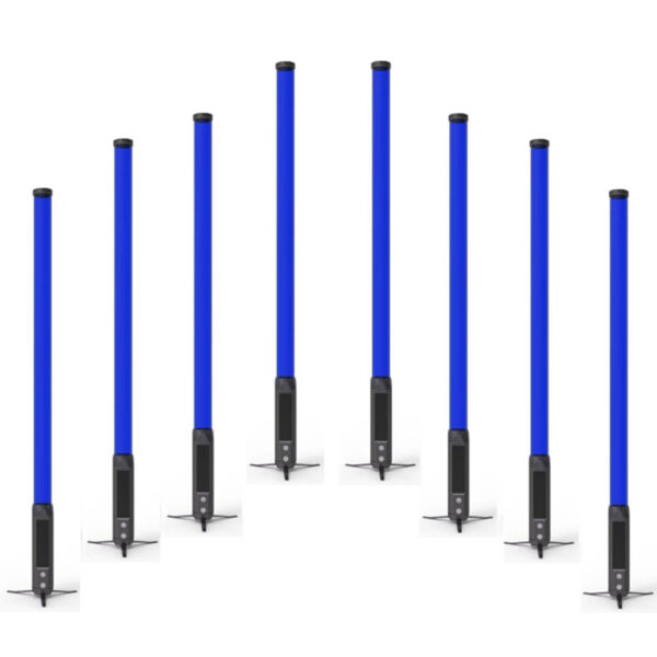 סט 8 טיובות לד נטען אלחוטי מקצועי 144CM RGBWA UV TUBE SET