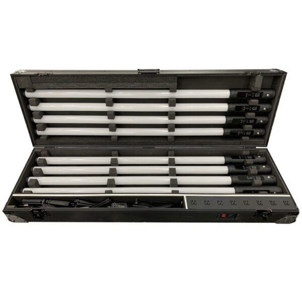 ⁦סט 8 טיובות לד נטען אלחוטי מקצועי 144CM RGBWA UV TUBE SET⁩ – תמונה ⁦3⁩