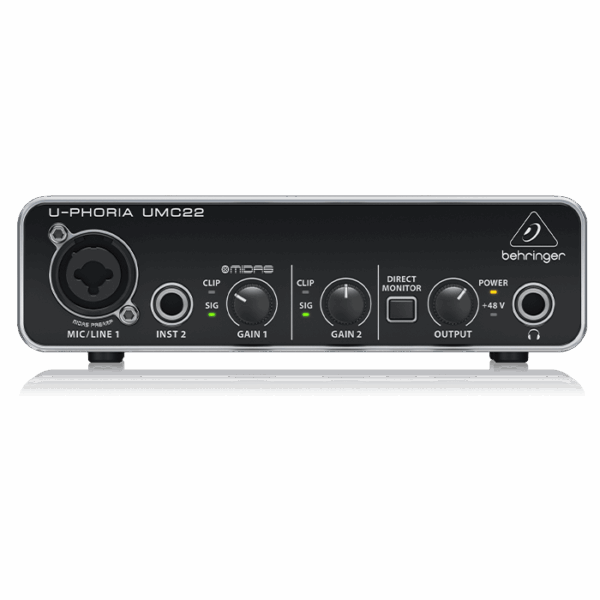 כרטיס קול דגם UMC22 מבית BEHRINGER