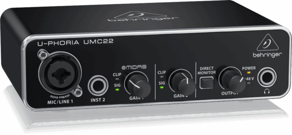 ⁦כרטיס קול דגם UMC22 מבית BEHRINGER⁩ – תמונה ⁦2⁩