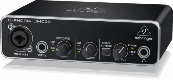 ⁦כרטיס קול דגם UMC22 מבית BEHRINGER⁩ – תמונה ⁦3⁩