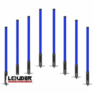 סט 8 טיובות לד נטען אלחוטי מקצועי 144CM RGBWA UV TUBE SET